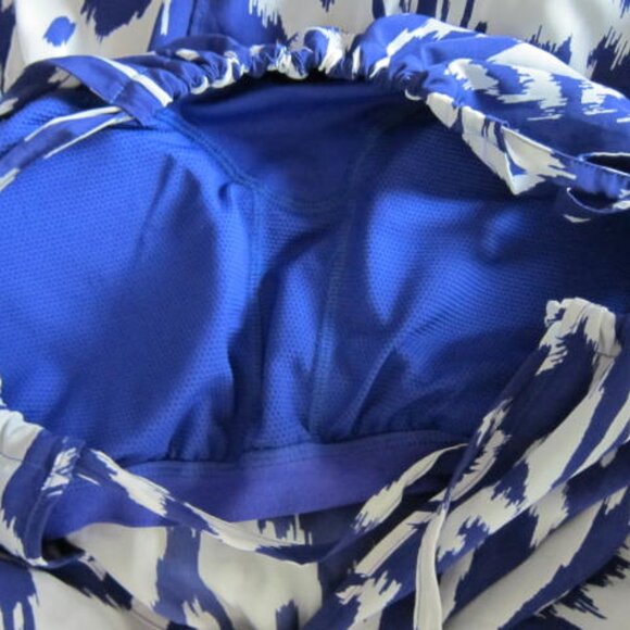 Athleta Halter Maxi Dress; Blue and White Size L - Picture 3 of 5